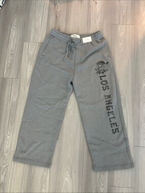 Hollister Light Gray Super Baggy Sweatpants
